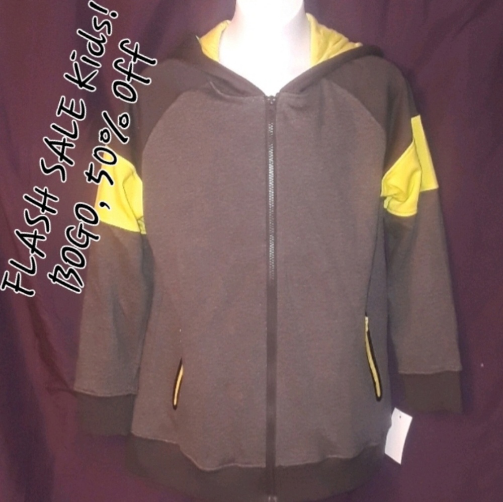 **** Rustic Blue Zipper Hoodie Jacket Zip pockets